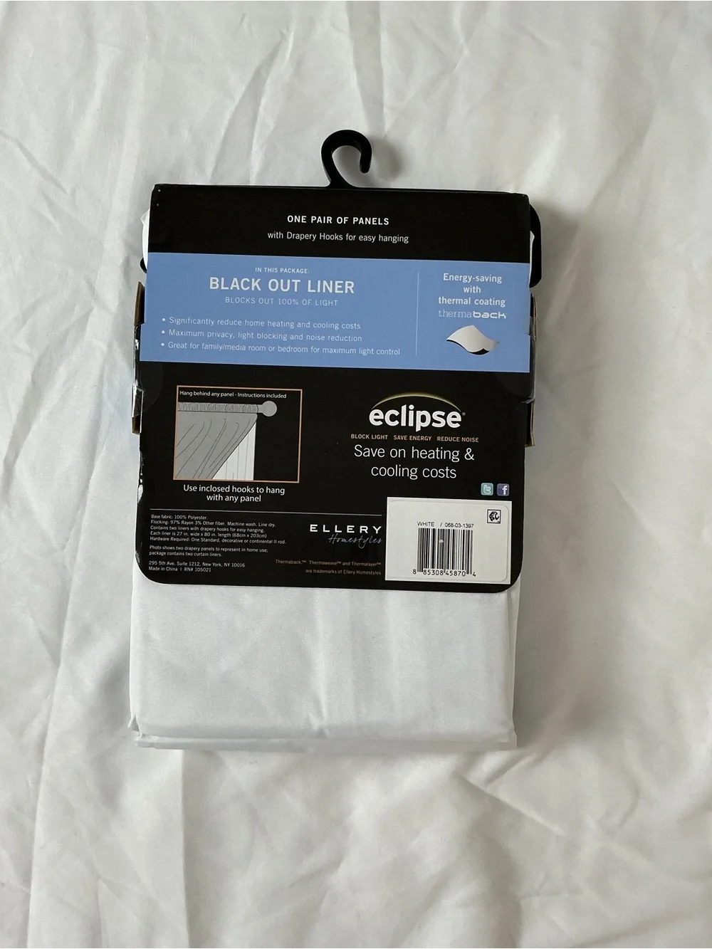 Blackout Liner Curtain Panels